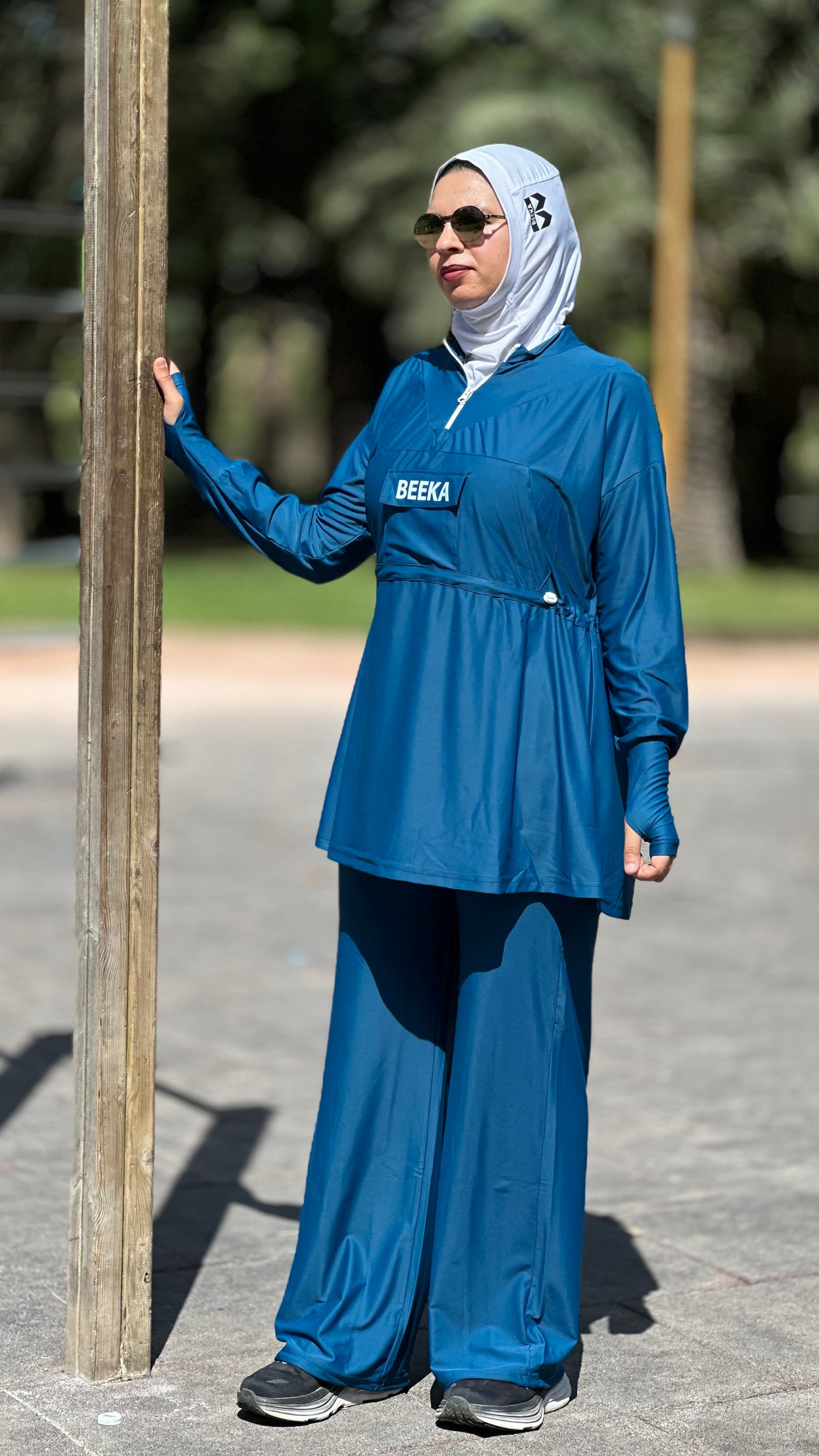 ENSEMBLE ADVENTURE Bleu Pétrole/ Vert